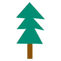 Christmas Tree - brown - Free PNG