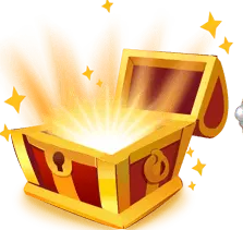 Treasure Chest - shining - gold - Transparent Background PNG