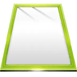 Green Mirror Frame - mirror - No Background PNG