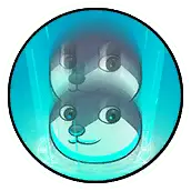 Ice Blue Fox - cute - Transparent Background PNG