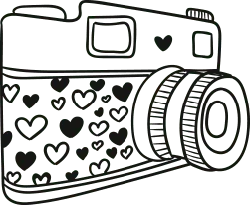 Heart Camera - gift - No Background PNG