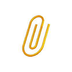 Gold Paperclip - office - High Resolution PNG