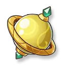 Yellow Planet - game element - Free PNG