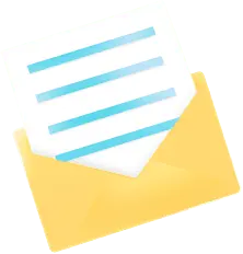 Envelope - mail - yellow - Transparent Background PNG