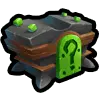 Green Treasure Chest - game prop - Transparent Background PNG