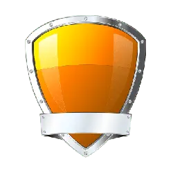 Orange Shield - emblem - No Watermark PNG