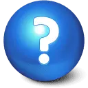 Blue Question Mark Icon - circular - Transparent Layer PNG