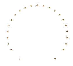 Golden Stars Ring - gold - PNG