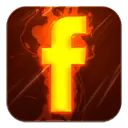 Flaming Letter F - icon - Transparent Layer PNG