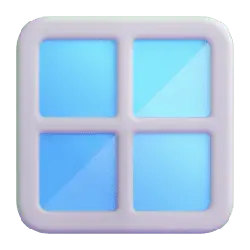 Blue Window Icon - icon - Transparent Background PNG