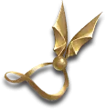 Golden Winged Ornament - metal - Lossless PNG
