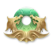 Dragon-shaped Ornament - round - No Background PNG