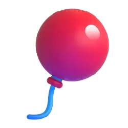 Balloon - gradient - party - Transparent Background PNG