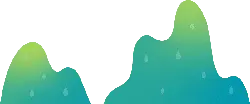 Green Hills - water drops - Transparent Background PNG