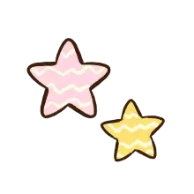 Pink and Yellow Stars - cartoon - Free Download PNG
