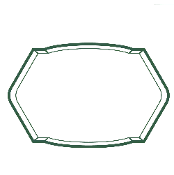 Hexagon Sign - green - No Watermark PNG