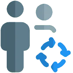 Two Person Icons - blue - Lossless PNG