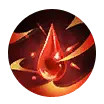 Flaming Blood Drop - skill - High Resolution PNG