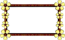 Floral Frame - patterns - Transparent Background PNG