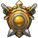 Golden Shield and Double Sword Emblem - shield - High Resolution PNG