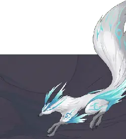 Ice Blue Fox - blue - Free PNG