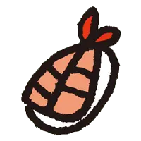 Shrimp - white - PNG