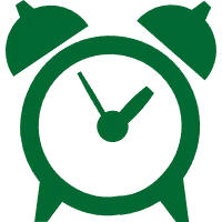 Alarm Clock - green - No Background PNG