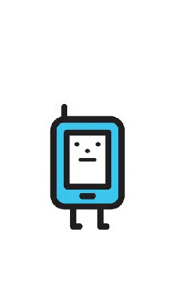 Blue Phone Robot - phone - PNG
