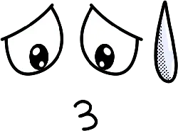 Cartoon Eyes - sad - No Background PNG