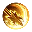 Star Clouds of Lightning - golden - Transparent Background PNG