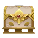 Golden Chest - treasure - gemstone - Transparent Background PNG