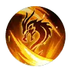 Dragon Badge - golden - No Watermark PNG
