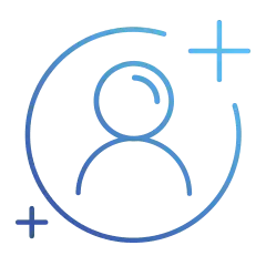 Blue Outline Icon - person - Free PNG