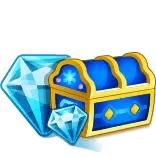 Treasure Chest and Diamonds - gemstone - Free PNG