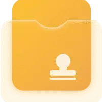 Yellow Folder - work - Transparent Background PNG