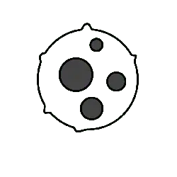 Four-hole button - machinery - High Resolution PNG