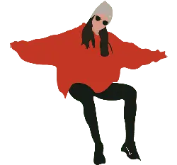 Person in Red Sweater - red - Free PNG