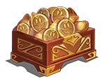 Treasure Chest of Gold Coins - PNG