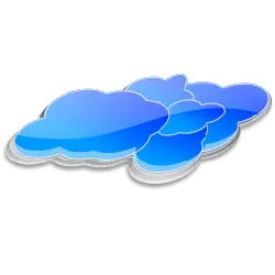 Cloud Icon - blue - Free PNG