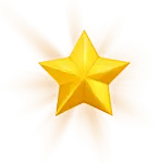 Star - golden - glowing - High Resolution PNG