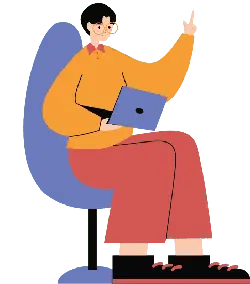 Person in Yellow Top and Red Pants - office - Free Download PNG