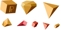 Cube、Diamond、Pyramid、Small Cube、Small Rectangular Prism、Small Triangle - geometric shape - PNG
