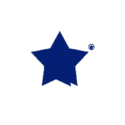 Blue Five-pointed Star - graphic design - Transparent Background PNG