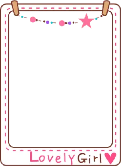 Lovely Girl Frame - decoration - Transparent Layer PNG