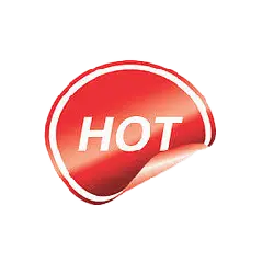 Hot Sticker - circle - No Background PNG