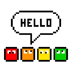 Pixelated Characters Dialogue - pixel - High Resolution PNG