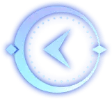 Blue Clock - futuristic - PNG