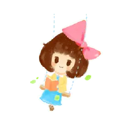 Little Girl with Bow - book - Lossless PNG