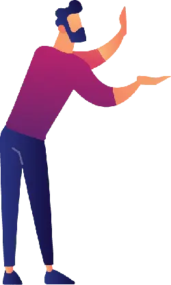 Man in Purple Shirt - person - High Resolution PNG
