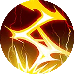 Flame Lightning - power - No Background PNG